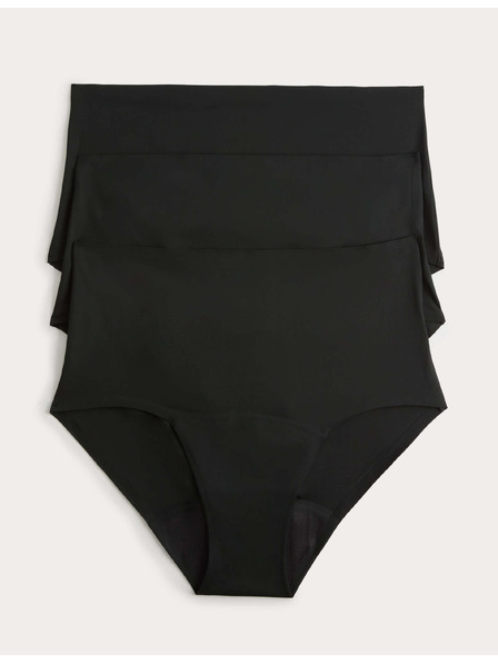 Marks & Spencer Visoko absorpcijske menstrualne hlačice do pasu brez vidnega lema, 3 kosi Marks & Spencer črna