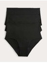 Marks & Spencer Visoko absorpcijske menstrualne hlačice do pasu brez vidnega lema, 3 kosi Marks & Spencer črna