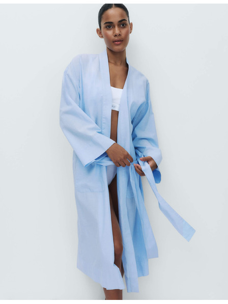 Marks & Spencer Odeja iz materiala chambray iz čiste bombaže Marks & Spencer modra