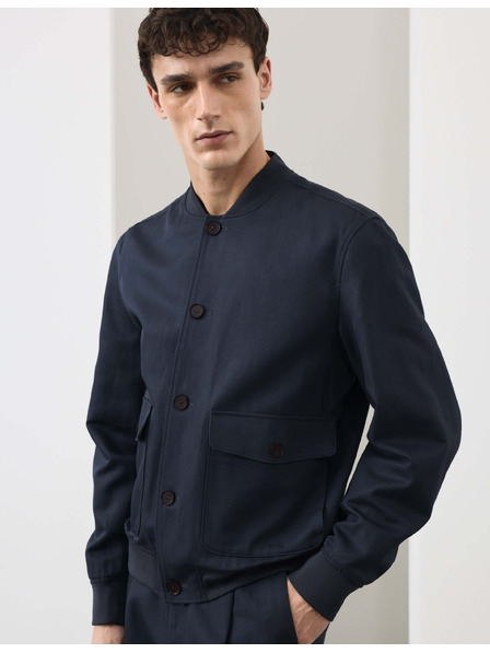 Marks & Spencer Bomber iz mešanice bombaža Marks & Spencer modra