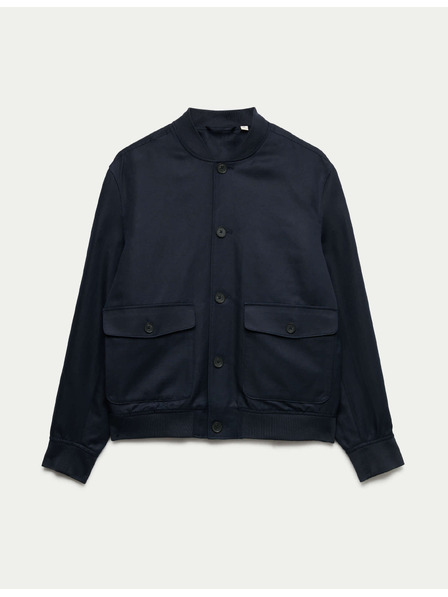 Marks & Spencer Bomber iz mešanice bombaža Marks & Spencer modra