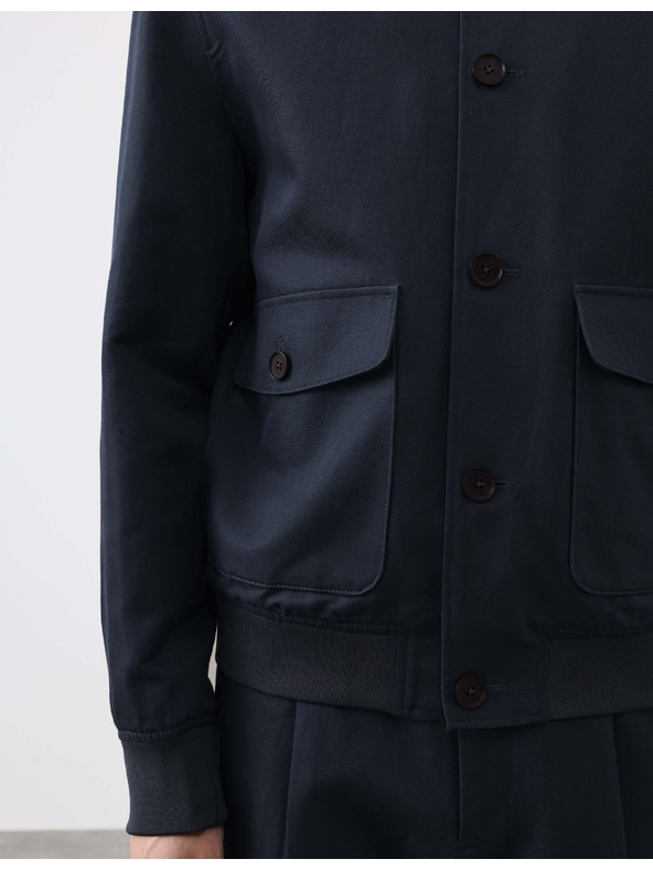 Marks & Spencer Bomber iz mešanice bombaža Marks & Spencer modra