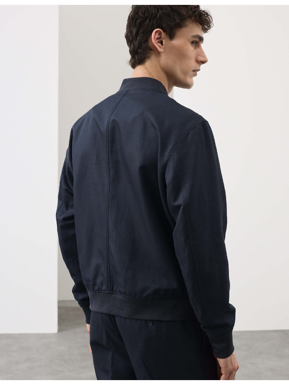 Marks & Spencer Bomber iz mešanice bombaža Marks & Spencer modra