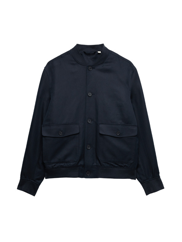 Marks & Spencer Bomber iz mešanice bombaža Marks & Spencer modra