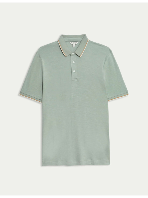 Marks & Spencer Polokošulja iz mešanice lanu Marks & Spencer zelena