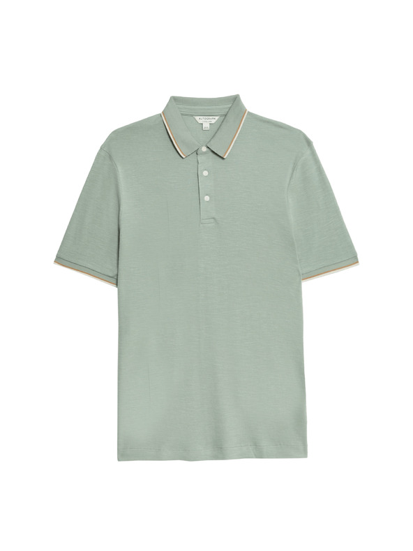 Marks & Spencer Polokošulja iz mešanice lanu Marks & Spencer zelena