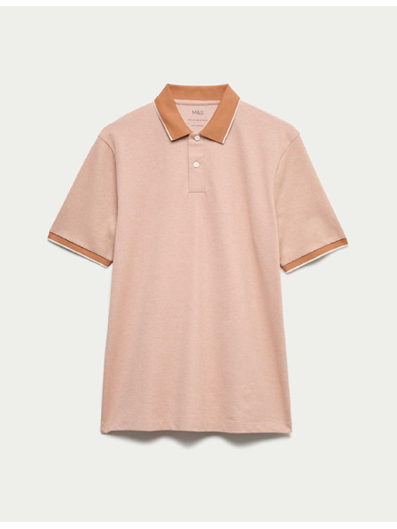 Marks & Spencer Polo majica Pique s poudarjenimi robovi The Ultimate Marks & Spencer oranžna