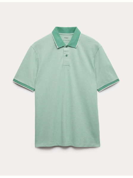 Marks & Spencer Polo majica Pique s poudarjenimi robovi The Ultimate Marks & Spencer zelena