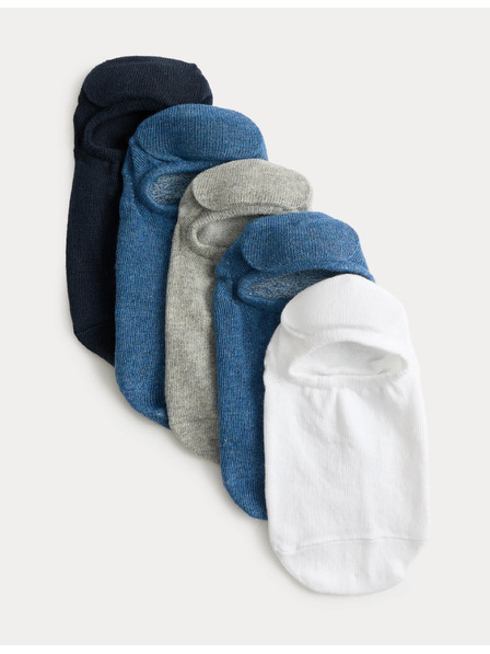 Marks & Spencer Kratke nogavice Trainer Liners™ s tehnologijo Cool & Fresh™, 5 parov v pakiranju Marks & Spencer mornarsko modra