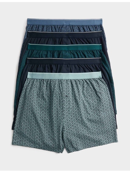 Marks & Spencer Boksarice z geometrijskim vzorcem iz 100% bombaža s tehnologijo Cool & Fresh™, 5 kosov Marks & Spencer zelena