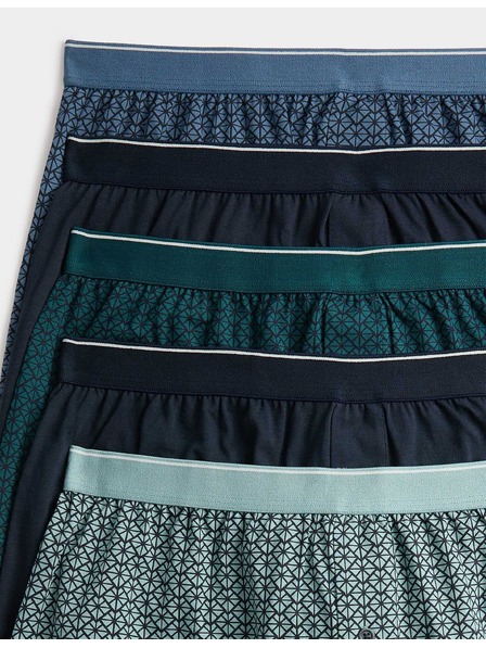 Marks & Spencer Boksarice z geometrijskim vzorcem iz 100% bombaža s tehnologijo Cool & Fresh™, 5 kosov Marks & Spencer zelena