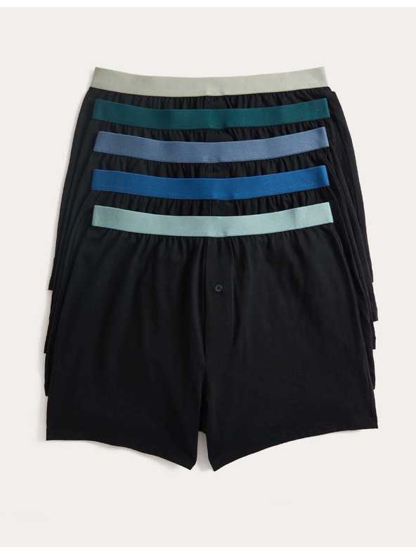 Marks & Spencer Žerzejové boxerky z čistej bavlny s technológiou Cool & Fresh™, 5 ks v balení Marks & Spencer čierna