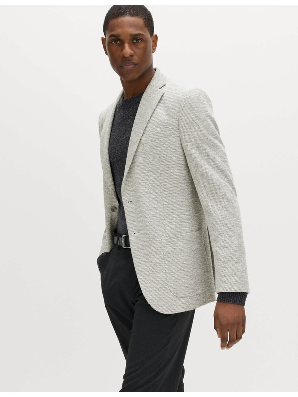 Marks & Spencer Raztegljiv blazer prililegajocega kroja s teksturo Marks & Spencer siva