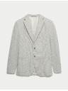 Marks & Spencer Raztegljiv blazer prililegajocega kroja s teksturo Marks & Spencer siva