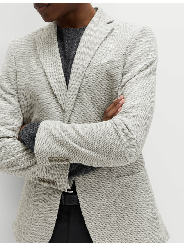 Marks & Spencer Raztegljiv blazer prililegajocega kroja s teksturo Marks & Spencer siva