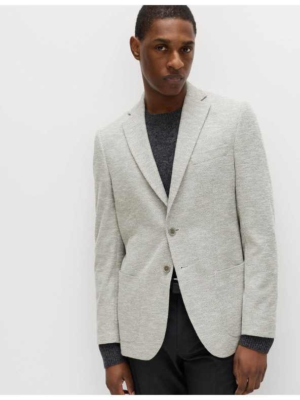 Marks & Spencer Raztegljiv blazer prililegajocega kroja s teksturo Marks & Spencer siva