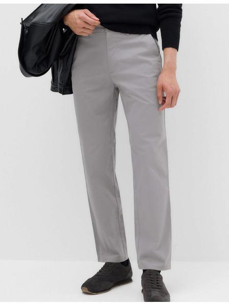 Marks & Spencer Raztegljive hlače chino regular fit Marks & Spencer sive barve