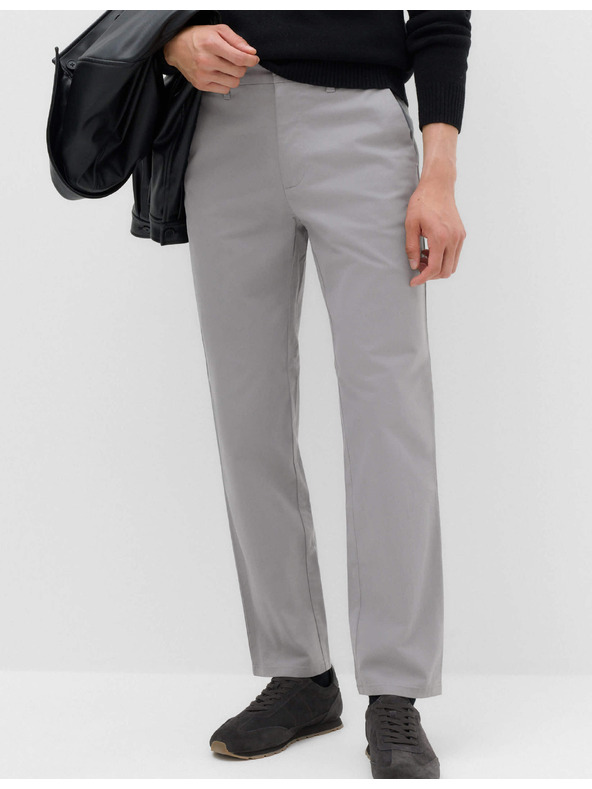 Marks & Spencer Raztegljive hlače chino regular fit Marks & Spencer sive barve