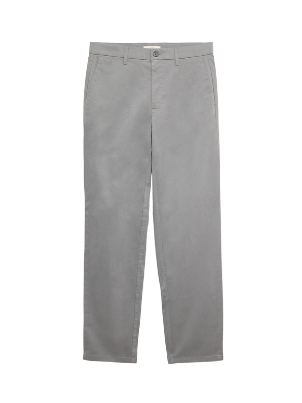 Marks & Spencer Raztegljive hlače chino regular fit Marks & Spencer sive barve