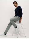 Marks & Spencer Hlače Marks & Spencer stretch chino slim fit sive barve