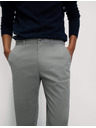 Marks & Spencer Hlače Marks & Spencer stretch chino slim fit sive barve