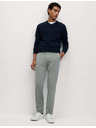 Marks & Spencer Hlače Marks & Spencer stretch chino slim fit sive barve