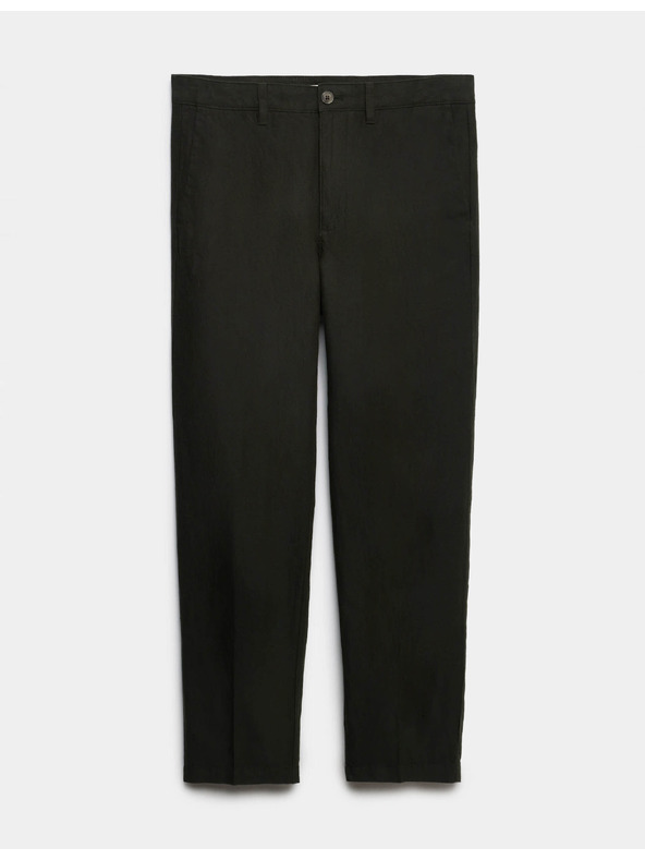 Marks & Spencer Chino hlače iz lanene zmesi, normalen kroj Marks & Spencer zelena