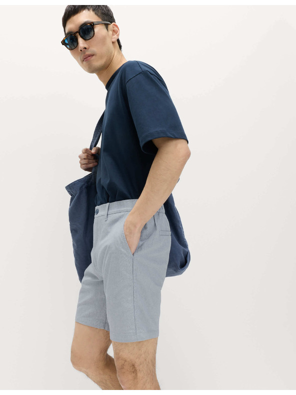 Marks & Spencer Chino kratke hlače z delno raztegljivim pasom Marks & Spencer modra