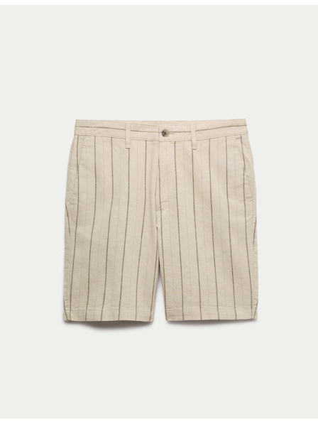 Marks & Spencer Chino kratke hlače, iz lanene zmesi Marks & Spencer bež