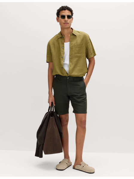 Marks & Spencer Chino kratke hlače, iz lanene zmesi Marks & Spencer zelena