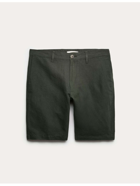 Marks & Spencer Chino kratke hlače, iz lanene zmesi Marks & Spencer zelena