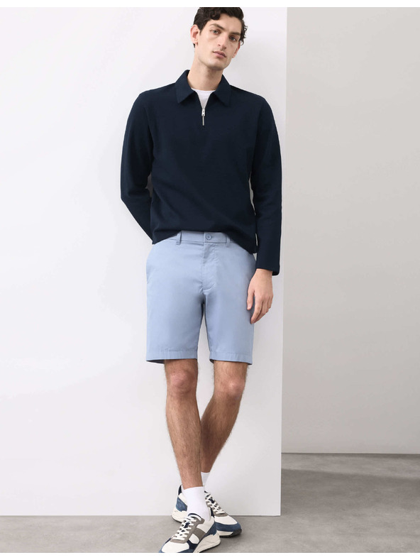 Marks & Spencer Lahke chino kratke hlače navadnega kroja Marks & Spencer modra