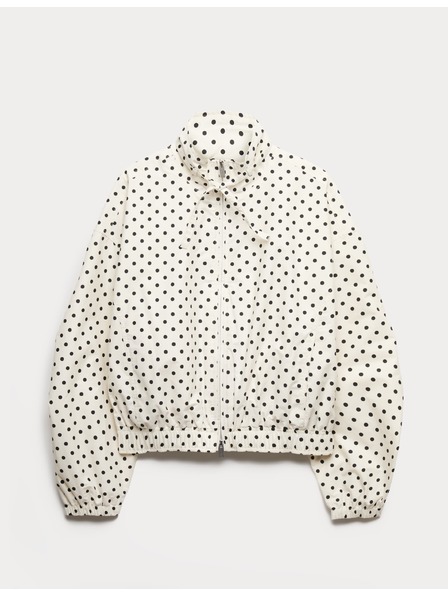 Marks & Spencer Bomber jakna z visokim deležem bombaža in stoječem Marks & Spencer kremna