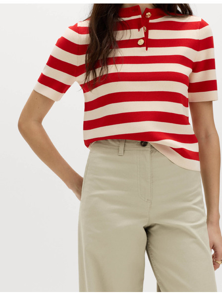 Marks & Spencer Chino hlače s širokim nogavicami in zavihkami, z visokim deležem bombaža Marks & Spencer zelena