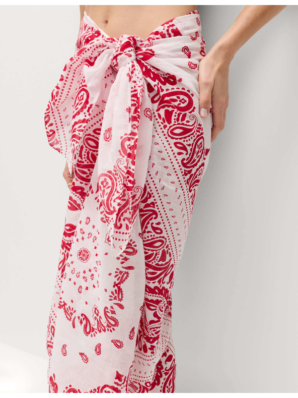 Marks & Spencer Sarong iz čiste bombaže s tiskom Marks & Spencer rdeča