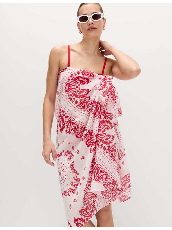 Marks & Spencer Sarong iz čiste bombaže s tiskom Marks & Spencer rdeča