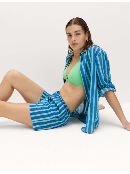 Marks & Spencer Plavalne kratke hlače iz čiste bombaža s progami Marks & Spencer modra