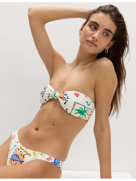 Marks & Spencer Ojačan bikinijski top tipa bandeau s potiskom Marks & Spencer večbarvna