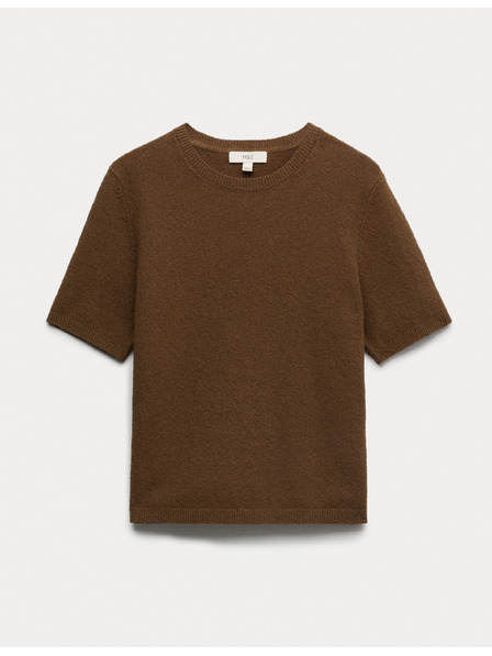 Marks & Spencer Pleteni top tesnega kroja bukle, z visokim deležem bombaže Marks & Spencer zelena