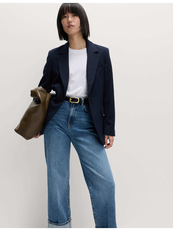 Marks & Spencer Enoredni blazer Marks & Spencer mornarsko modra