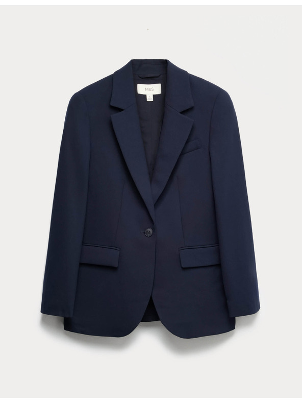 Marks & Spencer Enoredni blazer Marks & Spencer mornarsko modra