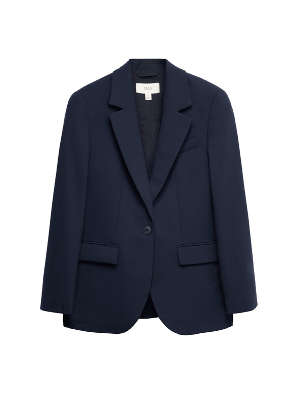 Marks & Spencer Enoredni blazer Marks & Spencer mornarsko modra