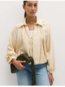 Marks & Spencer Plisirana jakna bomber, iz čistega materiala Lycocell™ Marks & Spencer smetanast
