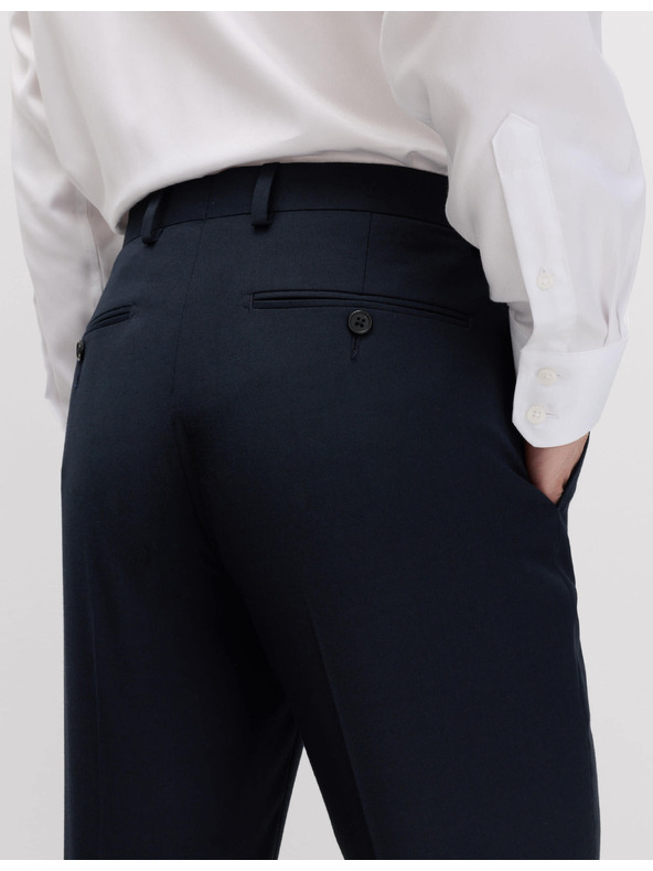 Marks & Spencer Temno modre moške formalne hlače Marks & Spencer