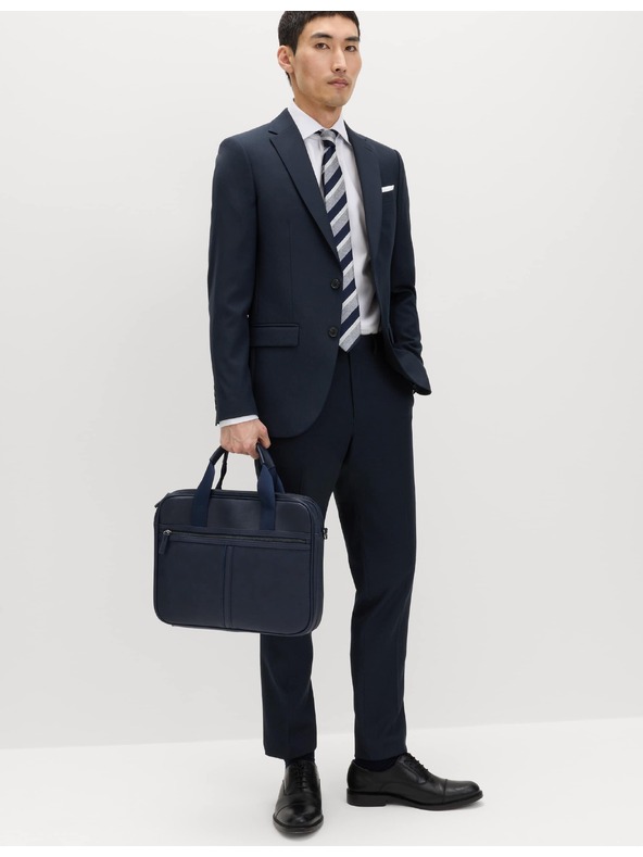 Marks & Spencer Temno modre moške formalne hlače Marks & Spencer