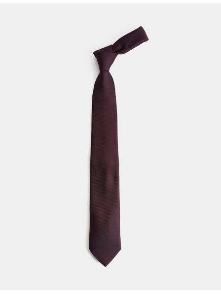 Marks & Spencer Kravata iz 100% svile z teksturo Marks & Spencer rdeča