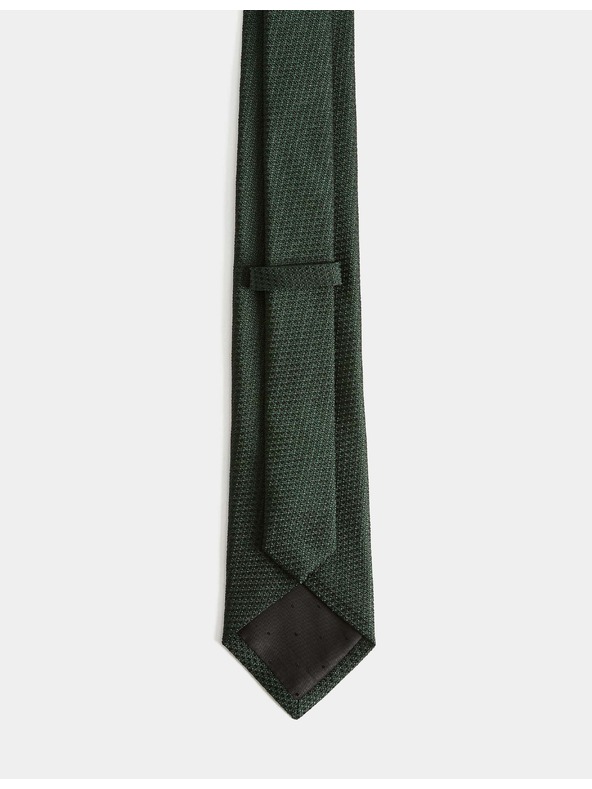 Marks & Spencer 100% svilena kravata s teksturo Marks & Spencer zelena