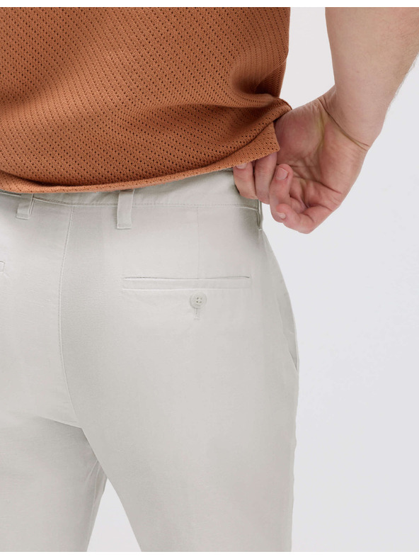 Marks & Spencer Chino hlače iz lanenega mešanca, normalen kroj Marks & Spencer bež