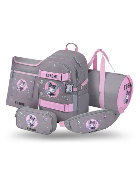 BAAGL  BAAGL SET 5 Skate Kuromi Grey: batoh, penal, športna torba, ledvinka, obal na prenosný počítač GRS