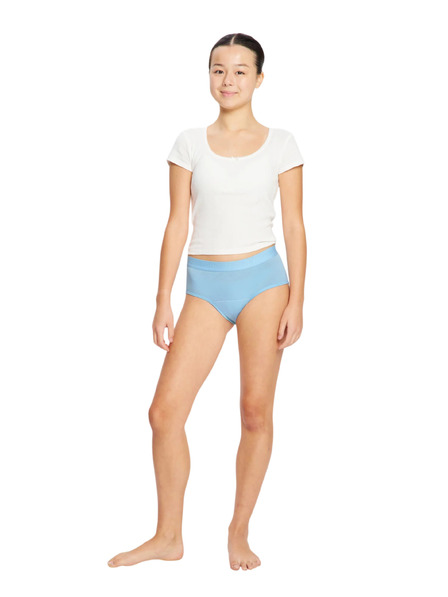 Modibodi Dekliniške menstruacijske gaćice Modibodi Teen Hipster Boyleg Moderate Berry Blue Sorbet